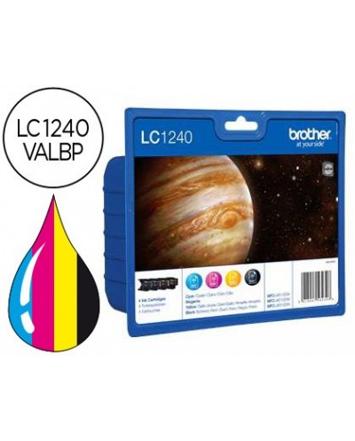 Ink jet brother lc 1240 pack 4 colores 600pag mfc j6510dw mfc j6710dw mfc j6910dw