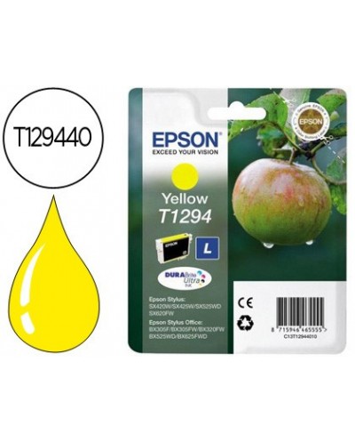 Ink jet epson stylus t1294 amarillo sx420w 425w office bx305f bx320f alta capacidad 