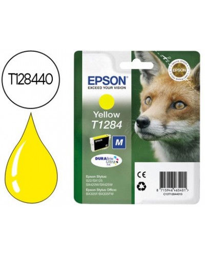 Ink jet epson stylus t1284 amarillo s22 sx125 sx420w 425w office bx305f capacidad