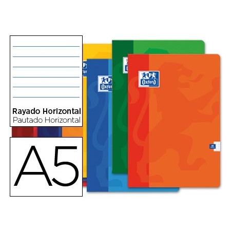 Libreta escolar oxford 48 h din a5 1 raya horizontal