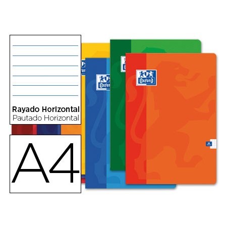 Libreta escolar oxford 48 h din a4 1 raya horizontal