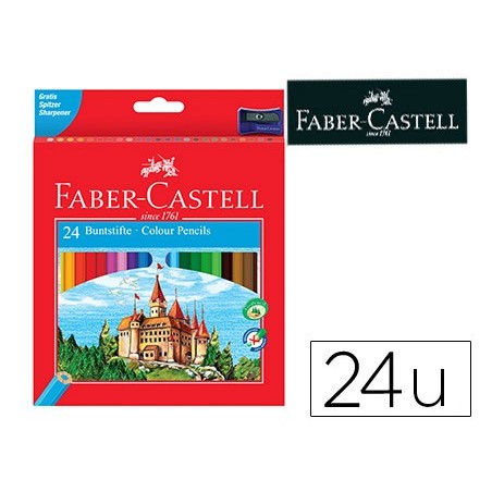 Lapices de colores faber castell c 24 colores hexagonal madera reforestada
