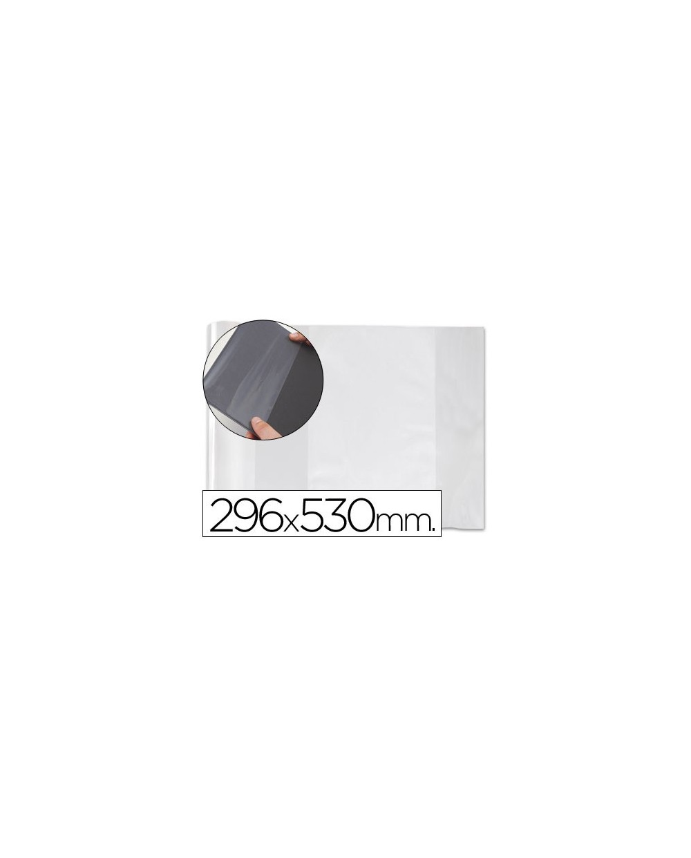 Forralibro pvc con solapa ajustable adhesivo 290x530 mm