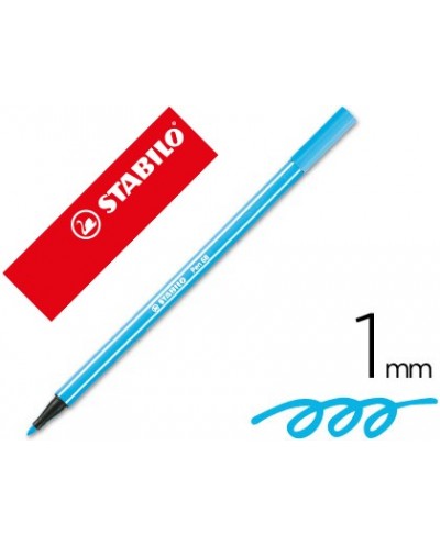 Rotulador stabilo acuarelable pen 68 azul celeste 1 mm