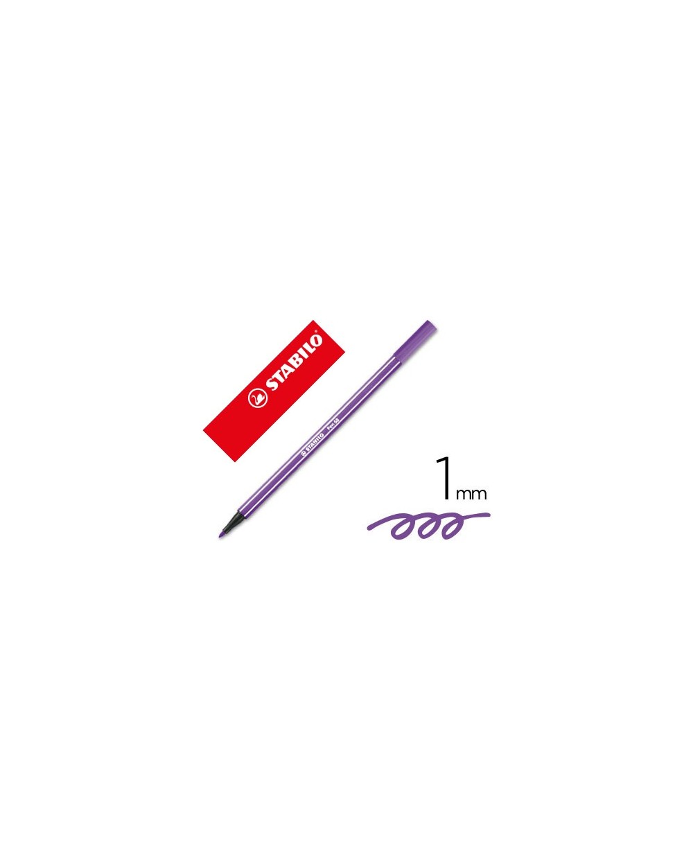 Rotulador stabilo acuarelable pen 68 violeta 1 mm