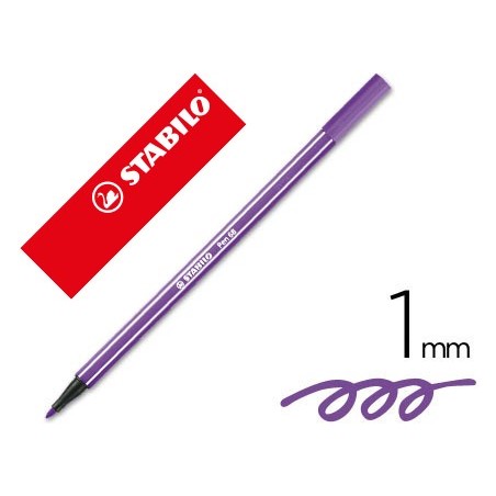 Rotulador stabilo acuarelable pen 68 violeta 1 mm