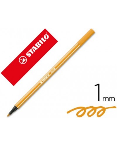 Rotulador stabilo acuarelable pen 68 naranja 1 mm