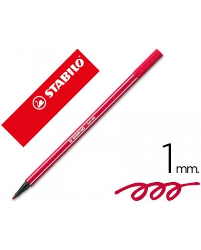 Rotulador stabilo acuarelable pen 68 rojo oscuro 1 mm