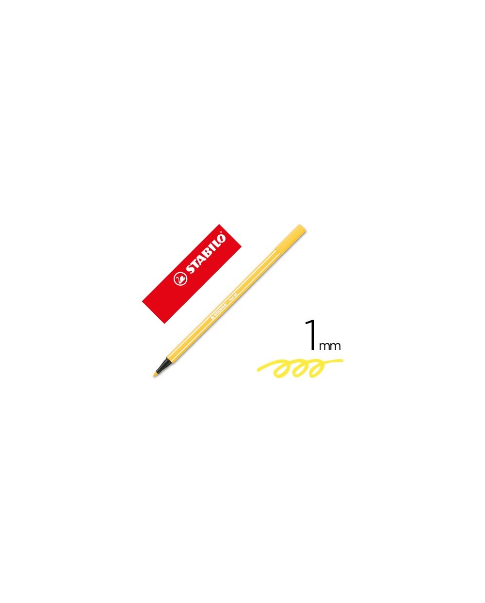 Rotulador stabilo acuarelable pen 68 amarillo 1 mm