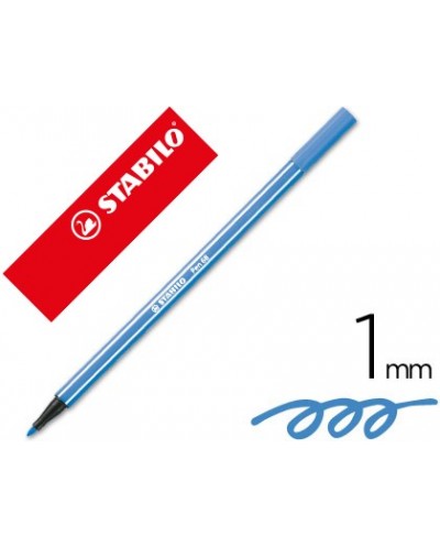 Rotulador stabilo acuarelable pen 68 azul oscuro 1 mm