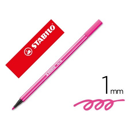 Rotulador stabilo acuarelable pen 68 rosa 1 mm