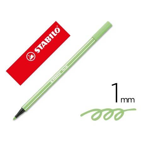 Rotulador stabilo acuarelable pen 68 verde hielo 1 mm