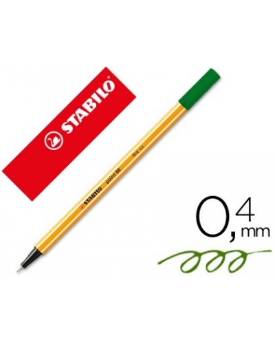 Rotulador stabilo punta de fibra point 88 verde oliva 04 mm