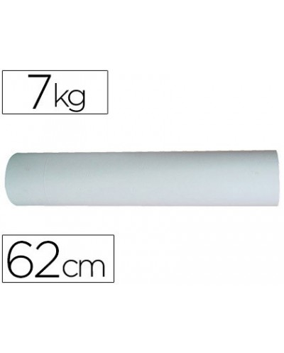 Papel blanco bobina de 62 cm 7 kg