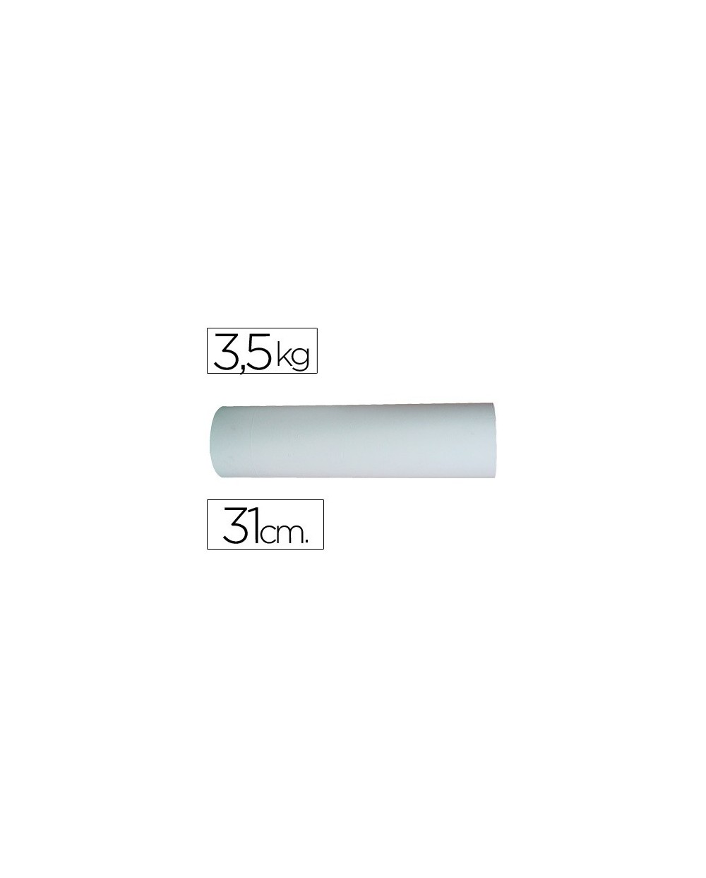 Papel blanco bobina de 31 cm 35 kg