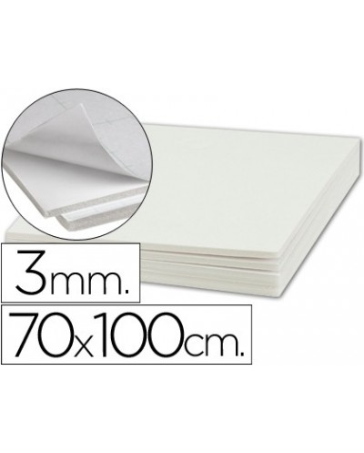 Carton pluma liderpapel adhesivo 1 cara 70x100 cm espesor 3 mm
