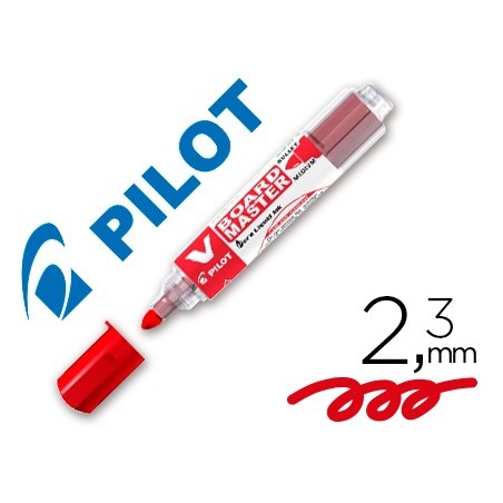 Rotulador pilot v board master para pizarra blanca rojo tinta liquida trazo 23mm