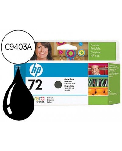 Ink jet hp 72 negro mate designjet t610 1100 130ml 