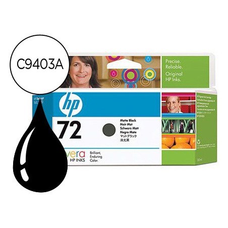 Ink jet hp 72 negro mate designjet t610 1100 130ml 