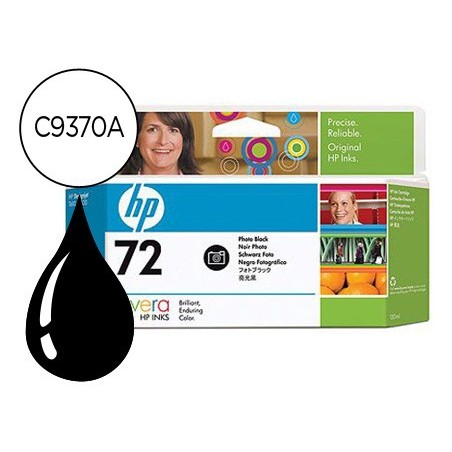 Ink jet hp 72 negro foto designjet t610 1100 130ml 