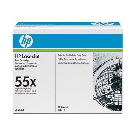 Toner hp 55x negro 12500pag p3015x