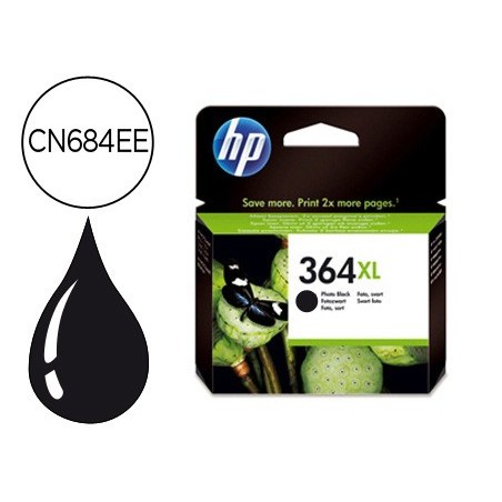 Ink jet hp 364xl negro photosmart premium c309a series c5300 c6300 b8500 d5400 550 pag