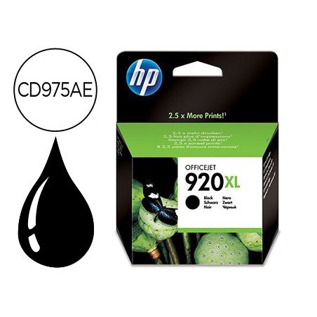 Ink jet hp 920xl negro 1200pag officejet 920 6500