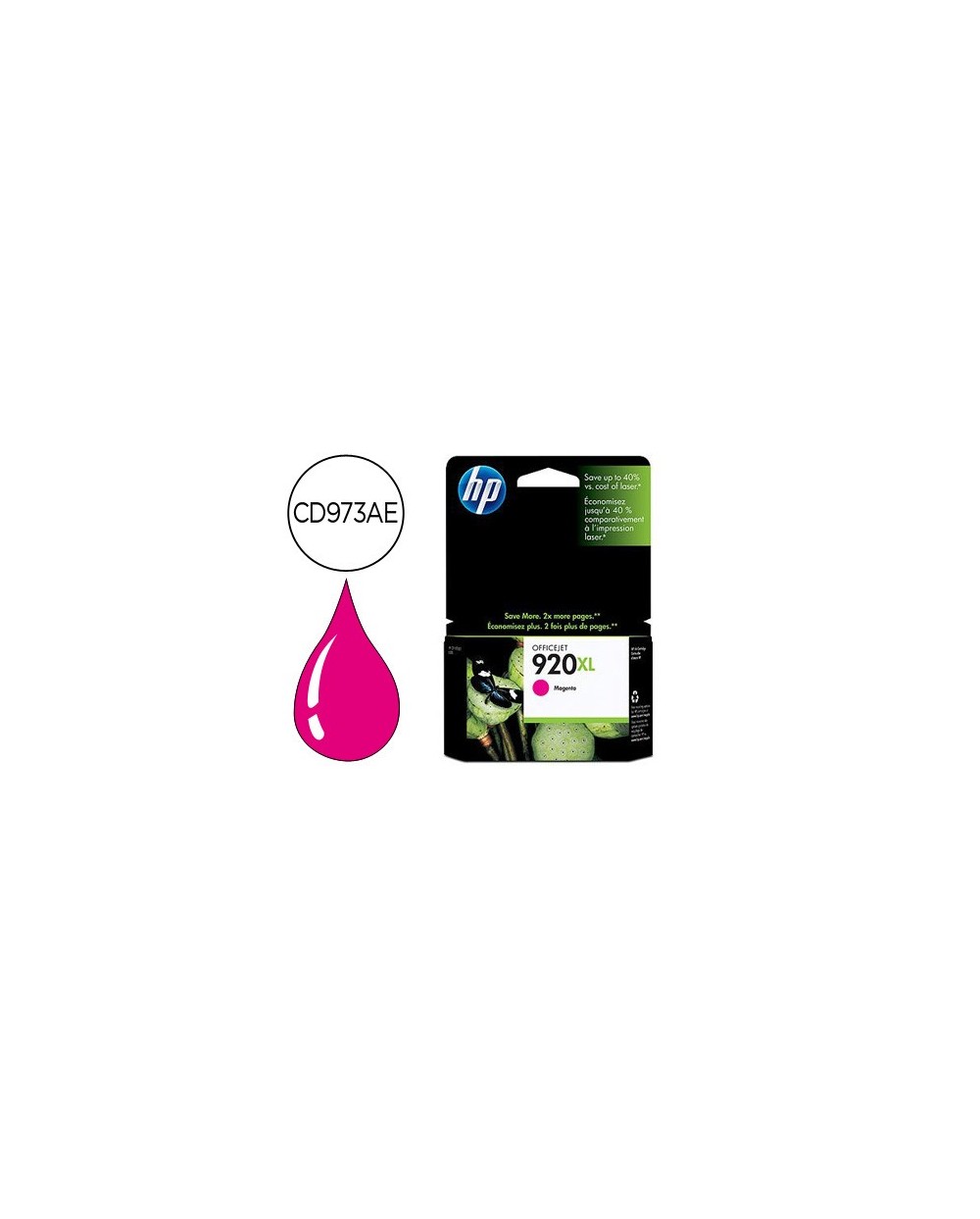 Ink jet hp 920xl magenta 700pag officejet 920 6500