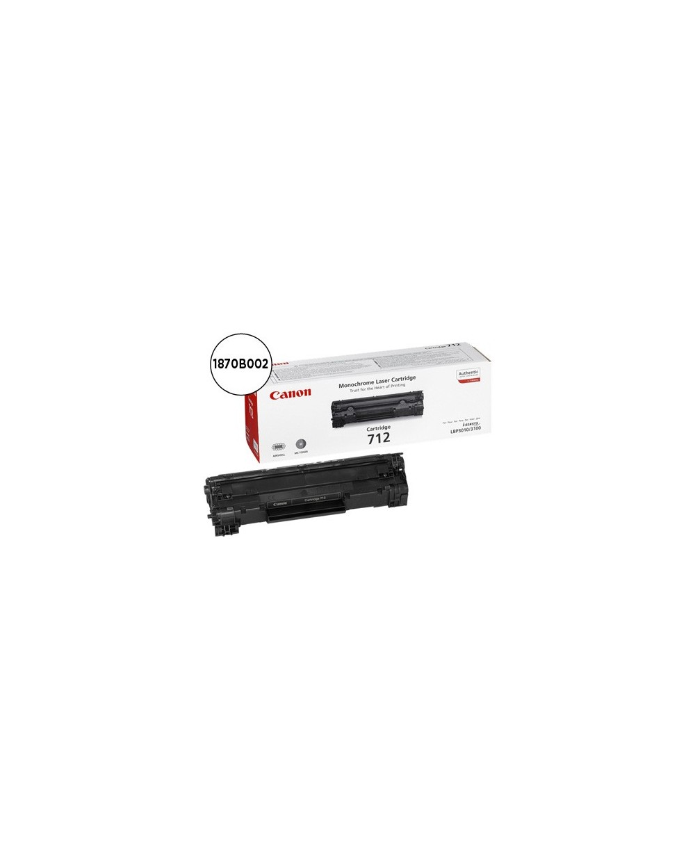 Toner canon crg712 negro laser lbp3010 3100