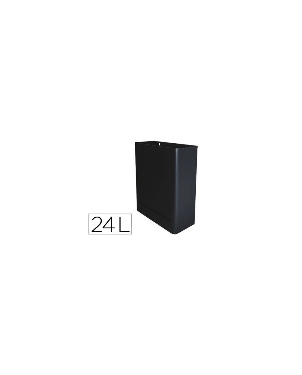 Papelera metalica de pared 24l 460x350x150 mm negro