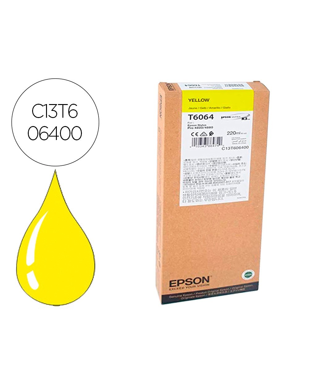 Ink jet epson gf stylus pro 4880 4800 amarillo