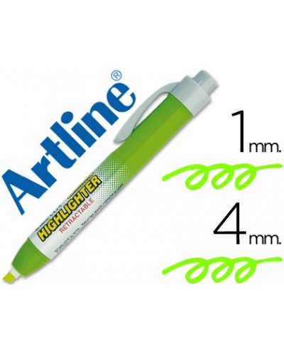 Rotulador artline clix fluorescente ek 63 verde punta biselada 400 mm