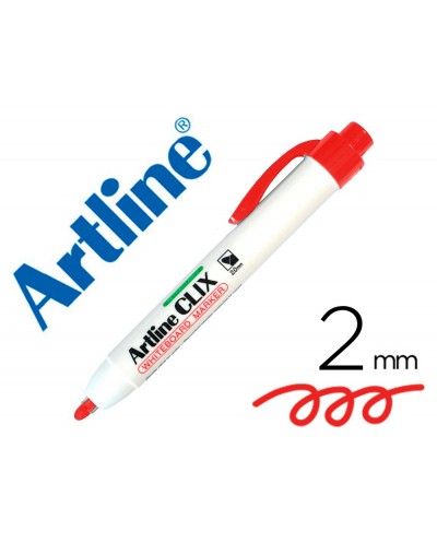 Rotulador artline clix pizarra ek 573a rojo punta retactil redonda 200 mm