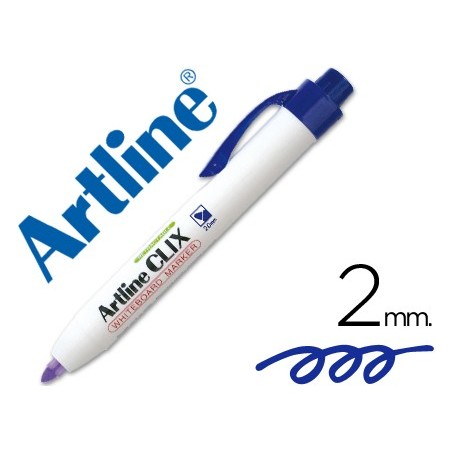 Rotulador artline clix pizarra ek 573a azul punta retactil redonda 200 mm