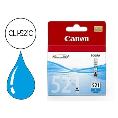 Ink jet canon cli 521c cian pixma mp620 630 980 ip3600 4600