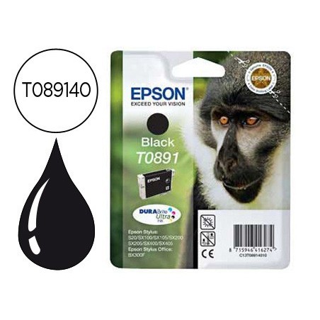 Ink jet epson t0891 negro stylus s20 sx 100 sx 110