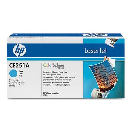 Toner hp laserjet color cp3525 cian 7000 pag