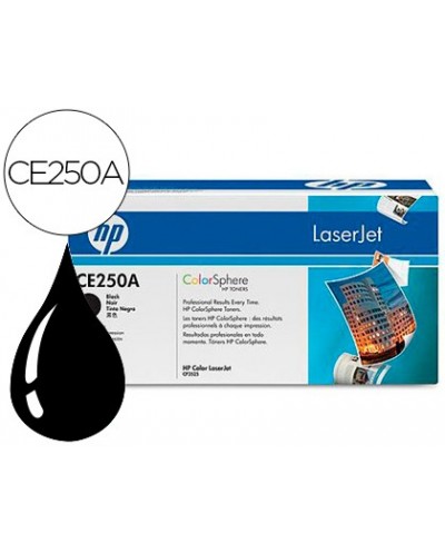 Toner hp laserjet color cp3525 negro 5000 pag