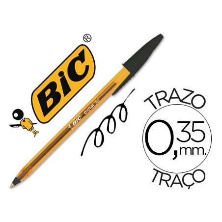 Boligrafo bic cristal punta fina negro