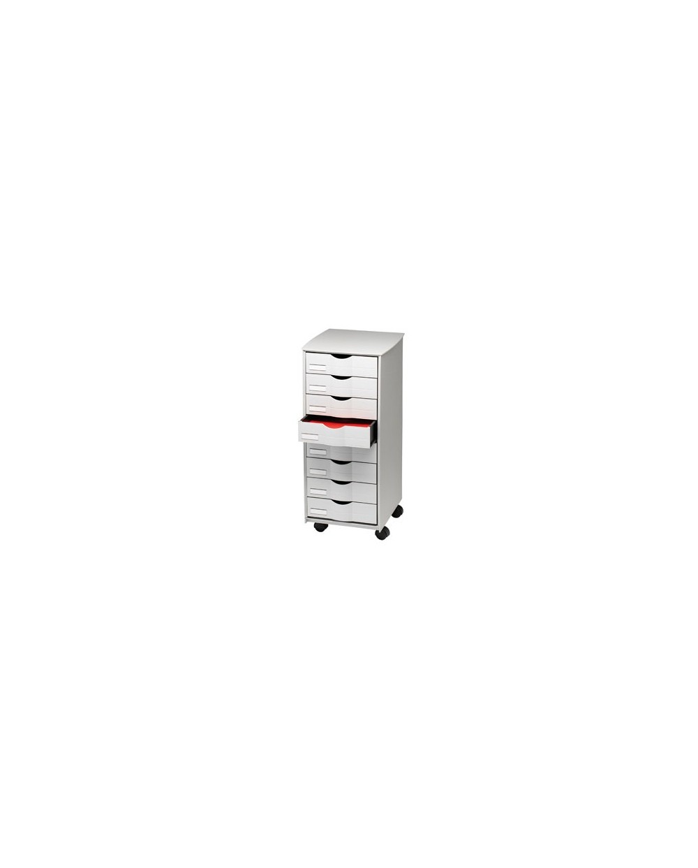 Mueble auxiliar fast paperflow para oficina 8 cajones en color gris 5x825x382 715x316x343 cm
