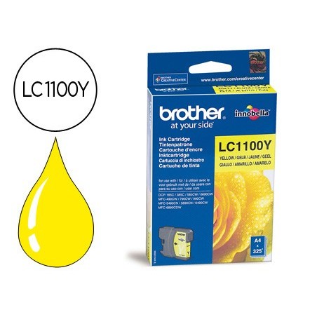 Ink jet brother lc 1100y amarillo 325 pag