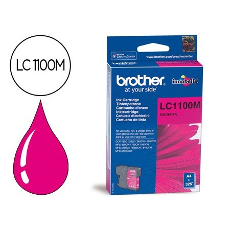 Ink jet brother lc 1100m magenta 325 pag