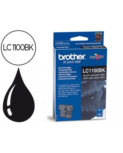 Ink jet brother lc 1100bk negro 450 pag