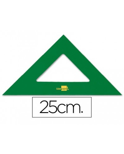 Escuadra liderpapel 25 cm acrilico verde