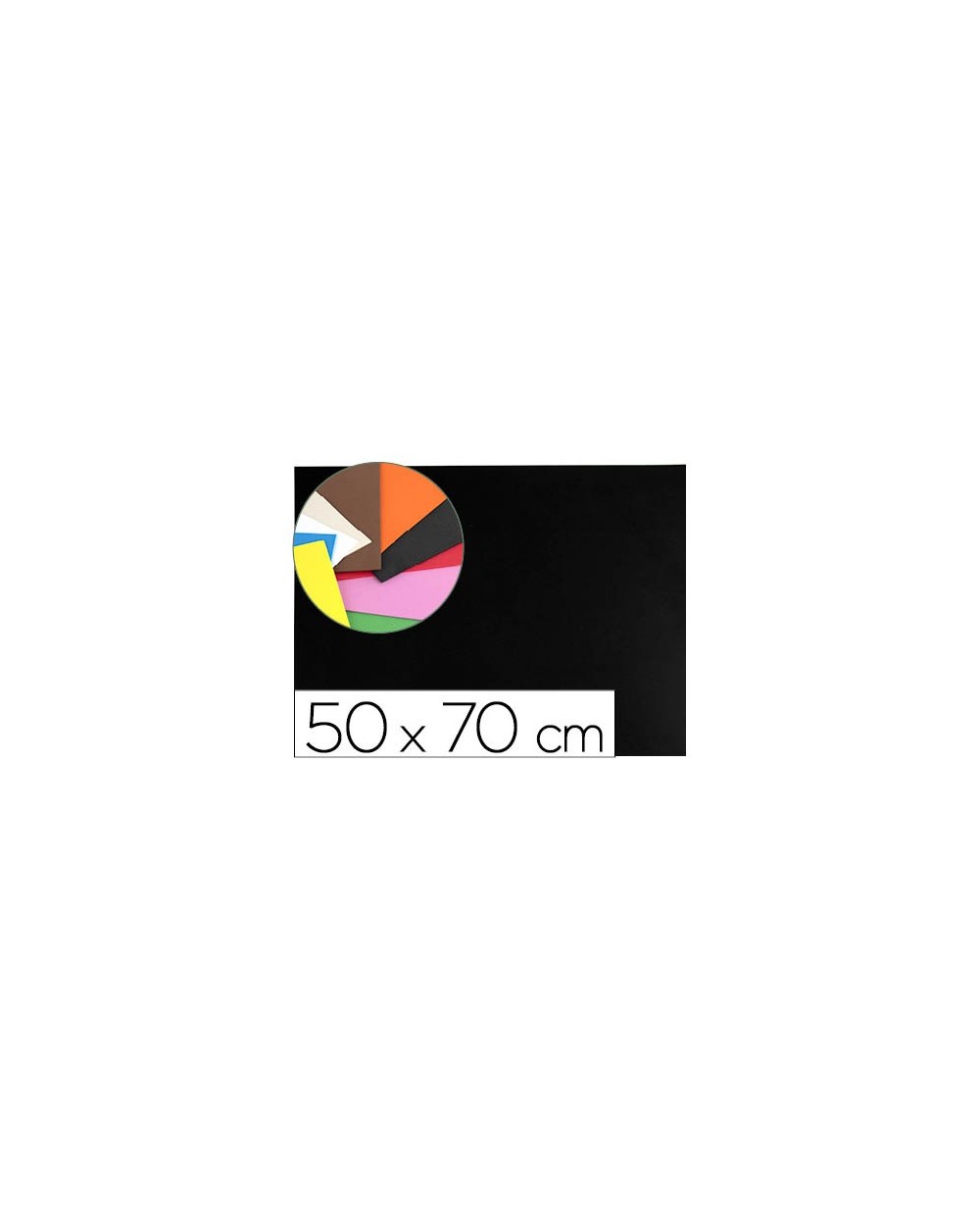 Goma eva liderpapel 50x70cm 60g m2 espesor 15mm negro