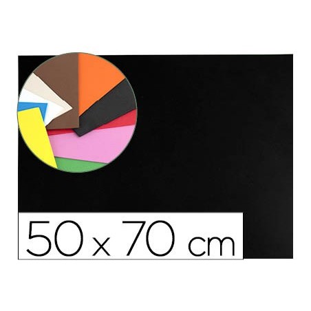 Goma eva liderpapel 50x70cm 60g m2 espesor 15mm negro