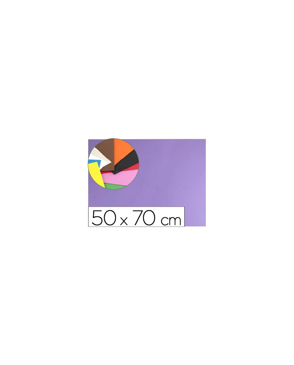 Goma eva liderpapel 50x70cm 60g m2 espesor 15mm lila