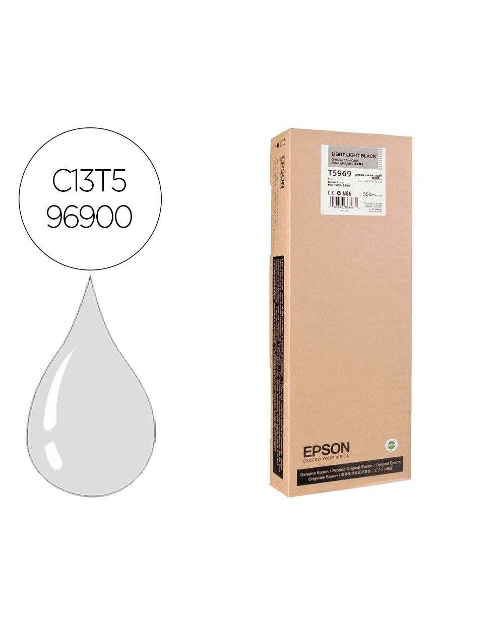 Ink jet epson gf stylus photo 7900 9900 gris claro