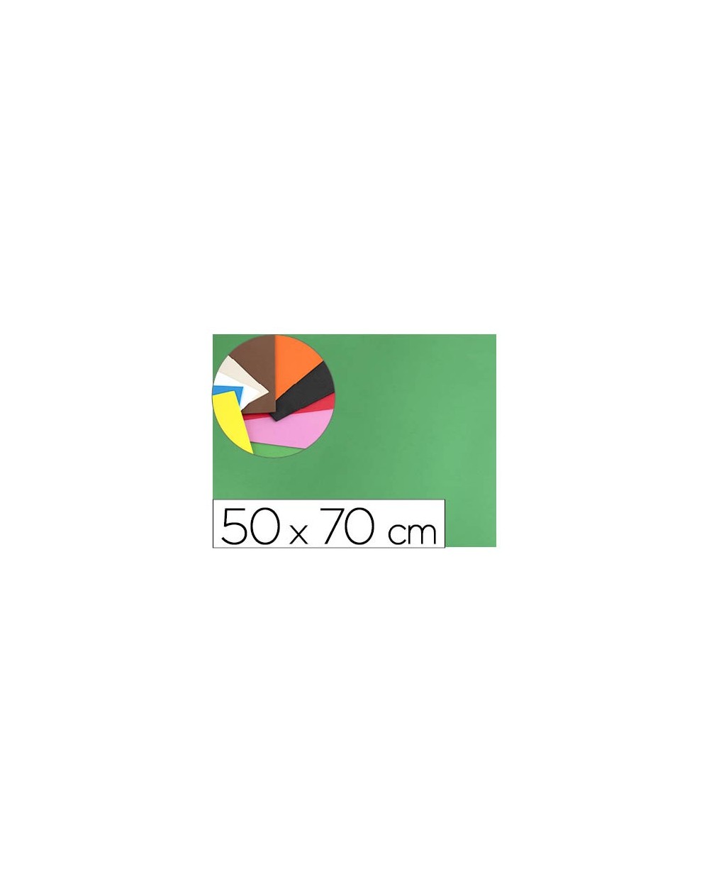 Goma eva liderpapel 50x70cm 60g m2 espesor 15mm verde