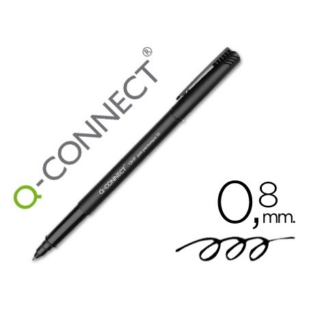Rotulador q connect retroproyeccion punta fibra media redonda 08 mm permanente negro